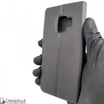 Dux Ducis Skin Pro dirbtinės odos dėklas - juodas (telefonams Samsung S9)